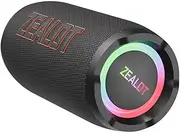 ZEALOT S76 50W Bluetooth Speakers, Outdoor Portable Subwoofer Speaker, HiFi Sound Stereo, RGB Light Wireless Speaker Dual Pairing 8000mAh Battery 24 Hours Playtime Booming Bass for Home/Party/Camping