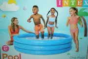 INTEX CRYSTAL BLUE POOL INFLATABLE 66"X15" KIDS SEALED