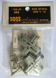SOSS 203 Concealed Hinges 1.750" X .500" ORIGINAL MADE IN USA NOT IMPORTED