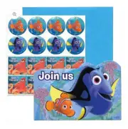 Finding Dory Nemo 8 Invitations Birthday Supplies Kids New