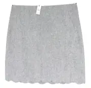 NWT TALBOTS Women Light Flannel Wool Poly Pencil Skirt Pocket Herringbone 12 $99