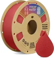 OVERTURE PLA Filament 1.75mm PLA 3D Printer Filament, 1kg Cardboard Spool (2.2lbs), Dimensional Accuracy +/- 0.02mm, Fit Most FDM Printer(Fresh Red)