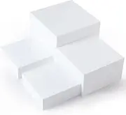 Set of 4 Acrylic Cube Display Box Risers Food Buffet Riser For Table, Retail Showcase, Catering, Cakes, Collectibles, Toys, Jewelry, Cosmetics, Crystal Decor Container, Stackable, Nesting Stands
