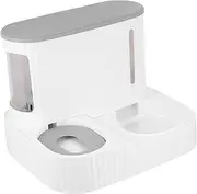 Detachable Automatic Pet Bowl Cat Dog Feeder Water Dispenser Capacity Siphon Principle Visible Food Water Window Easy to Clean for Pet Owners
