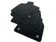 OEM VW Velour Floor Mats Black VW Golf Sportsvan Carpet Fabric 4-piece Join