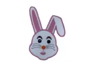 Patch embroidered badge iron on sew clothes applique rabbit animal