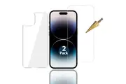 2x Tempered Glass Screen Protector for Apple iPhone 14 PRO MAX Front + Soft Back
