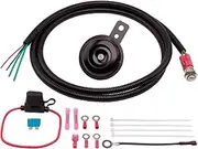 FARBIN Universal ATV Horn Kit For Polaris RZR, Ranger, General,Golf Cart,Side by Side,Dune Buggy,Sportsman, Sand Rail,UTV, Commander, Maverick & X3,etc(Black horn with button)