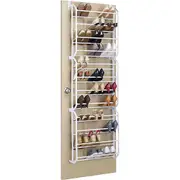 36 Pair Shoe Holder Organiser Over The Door Hanging Shelf Rack Storage Hook