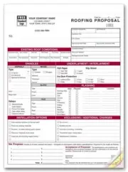 1000 Contractor Roofing Proposals Nebs/Deluxe No. 6566 / 3 Part Carbonless