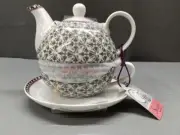 Stechcol Gracie China Tea for 1 Teapot Cup Saucer Set - New Original Packaging