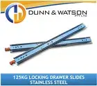 Stainless Steel Locking Drawer Slides 125kg 508mm-1016mm (Fridge)