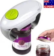 One Touch Can Opener Automatic Electric Jar Lid Opener Hand Free Kitchen Gadget