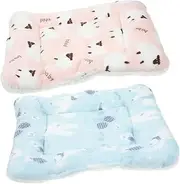 2Pcs Plush Winter Pet Bed Mat Thickened Washable Blanket for Small Animals Like Guinea Pigs Hamsters and Ferrets Cozy Kennel Pad for Cold Weather