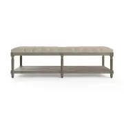 Petite Fleur Foot Stool Ottoman Bench French Beige