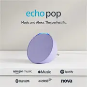 Echo Pop Bluetooth and Wi-Fi Smart Speaker with Alexa (Lavender)