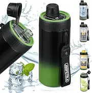JOOPETALK 4-in-1 Universal Can Cooler Fits 12 Oz Standard, Slim Cans and Bottles + 100% Leak Proof Water Bottle with Lid | Insulated for Beer, Soda, and Energy Drinks, Dishwasher Safe