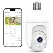 Wireless Outdoor/Indoor Bulb Security Cameras 2.4GHz WiFi Spotlight Color Night