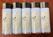 Heart Kitten Lighters Set of 5 Electronic Refillable Butane Blue