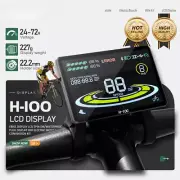 E-bicycle LCD Display H-100 24V-72V SM/Waterproof for UART2 Protocol Controller