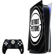NBA Detroit Pistons PS5 Bundle Skin - Detroit Pistons Black Animal Print