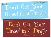 Joanie Stencil Get Tinsel Tangle Winter Christmas Whimsy Funny Art Sign U Paint