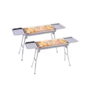 Soga 2X Skewers Grill With Side Tray Stainless Outdoor 6 To 8 Persons