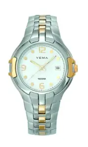 YEMA by Seiko YM911 Men's Stainless Steel 2-tone Qtz Dive Quartz Watch New 100M