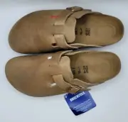 Birkenstock Boston Bs Color Tabacco Brown Waxy Leather Narrow
