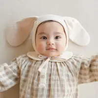 在飛比找PChome24h購物優惠-Happy Prince 韓國製 Ben長耳兔嬰兒童帽