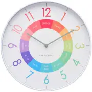 NEW One Six Eight London Happy Time Kids Wall Clock, White, 40cm