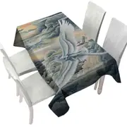 Fantasy Art Soaring Wonders Storks and Dragon Tablecloth