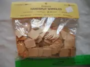 Alessio Miniatures 63 Hexagon, Handsplit Shingles, Wood, Dollhouse Doll House