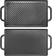 GGC Cast Iron Reversible Grill Griddle，Double Sided Grill Pan Perfect for Gas Gr