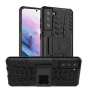 Samsung Galaxy S21+ /S21 Plus Case, Shockproof Heavy Duty Tough Kickstand Protective Rugged Case Cover (Black)