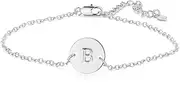 [YANCHUN] Initial Bracelet for Women Adjustable Round Disc Alphabet Letters Bracelet for Girls
