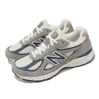 在飛比找momo購物網優惠-【NEW BALANCE】休閒鞋 990 V4 男鞋 灰 深