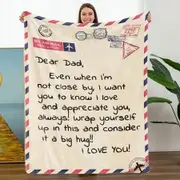 Gifts for Dad, to Dad Gifts from Daughter Son, Best Dad Gifts Ideas, Soft Throw Blanket, Dad Mother's Day Thanksgiving Day Birthday Gifts (50x60in)