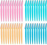 40 Pcs Eyebrow Razors Shaper, Portable Eyebrow face Razors,Safety Facial Hair Remover Face Shaver Trimmer, Exfoliating Dermaplaning Tool for Women and Men