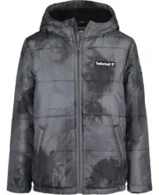 New Timberland Boy’s Storm Print Puffer Jacket TLFEM06F-017 MSRP $110