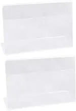 10pcs Shape Acrylic Display Stand Photo Holder for Table Viewing for Cards Papers Meeting Displays Offices Conferences Retail