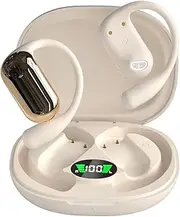 ND NEXT DESTINATION Wireless Bluetooth Headphones V5.4 Bone Conduction Headphones Open Ear (Beige)