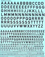 Big Letters Black 1:72+1:64 Decal