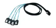 SYSTEM-S SFF-8087 Cable 100 CM Mini SAS 36 Pin For 4x SATA 7 Pin for Raid