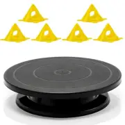 11”Rotate Turntable Sculpting Wheel Revolving Cake Turnable Black Painting Tu...