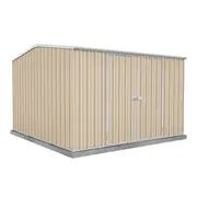 Absco Sheds 3.0 x 3.0 x 2.06m Classic Cream Premier Double Door Garden Shed