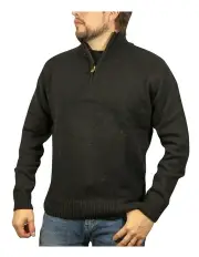 [JackSmith] Half Zip Up Knit Jumper in Black
