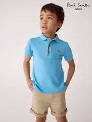Paul Smith Junior Boys Short Sleeve Zebra Print Polo Shirt (E87978) | $104