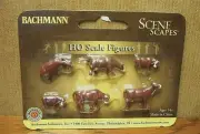 BACHMANN SCENE SCAPES COWS BROWN & WHITE HO SCALE FIGURES