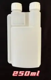 6 X 250ML Plastic Twin Chamber Chemical Bottle.